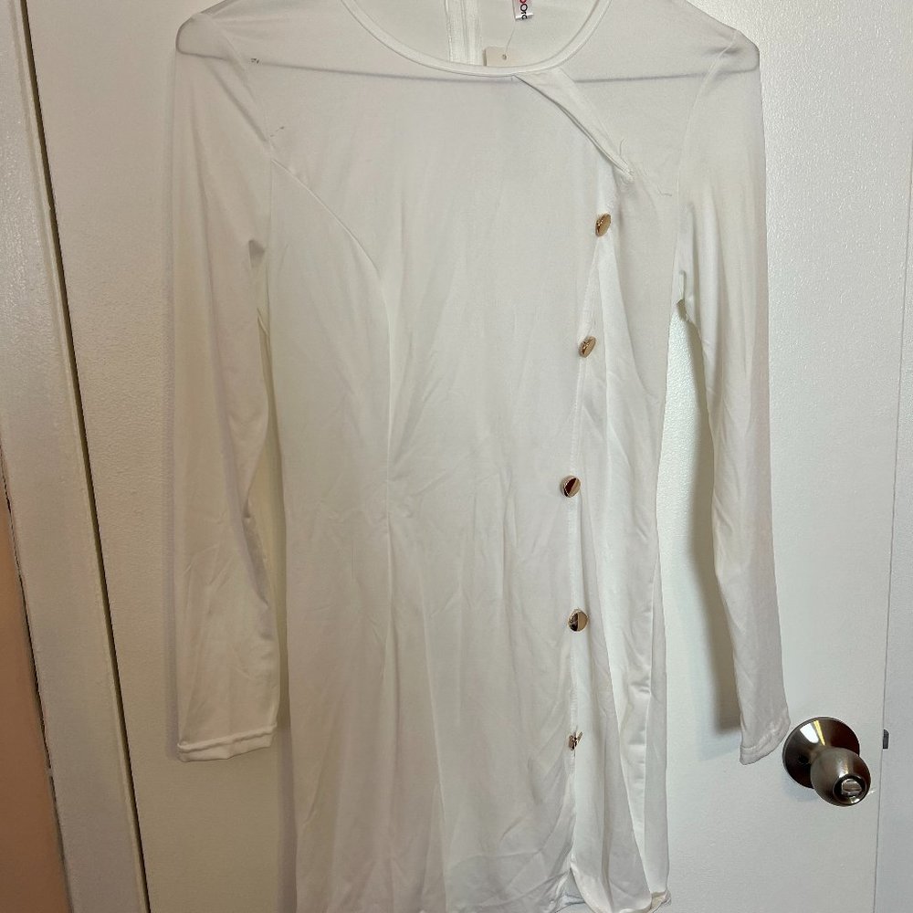 White dress (long-sleeve)